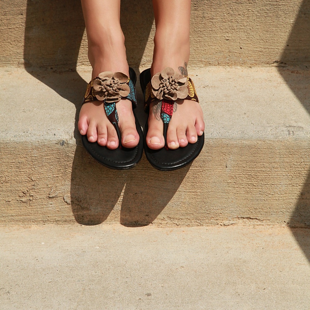 Handmade Women’s African Print slippers